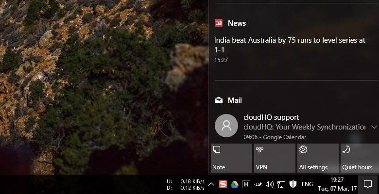 Comment activer ou désactiver les icônes de l'application Action Center dans Windows 10