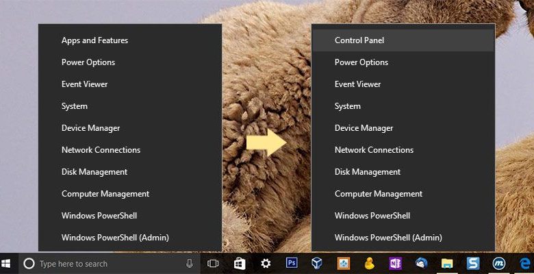 Comment afficher l'option du panneau de configuration dans le menu "Win + X" de Windows 10
