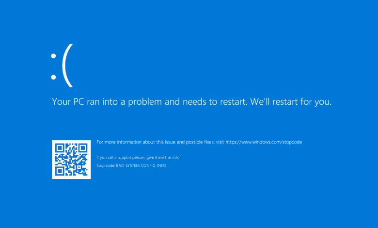 Comment corriger l'erreur « Mauvaises informations de configuration du système » dans Windows 10