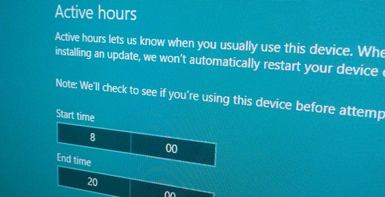 Définir les heures d'activité et empêcher le redémarrage automatique de Windows 10