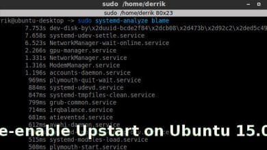 Réactiver Upstart sur Ubuntu 15.04
